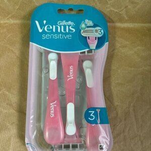 Venus Sensitive Simply 3 Disposable Razors 3 count Women Pink